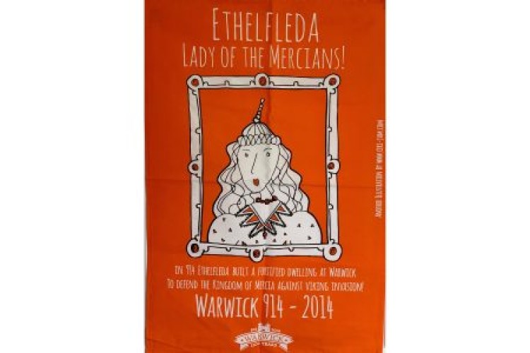 Ethelfleda Tea Towel Orange