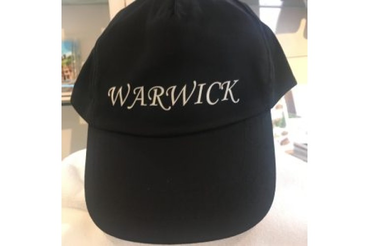 Warwick Baseball Cap Black with adjustable head size