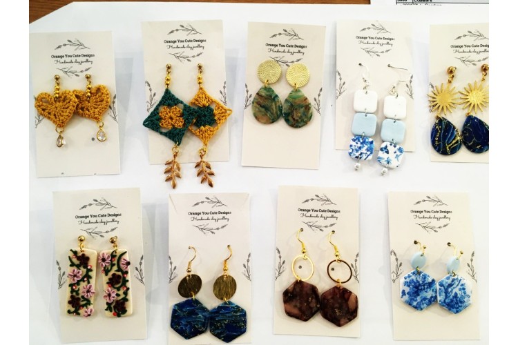 Orange You Cute Designs Earrings