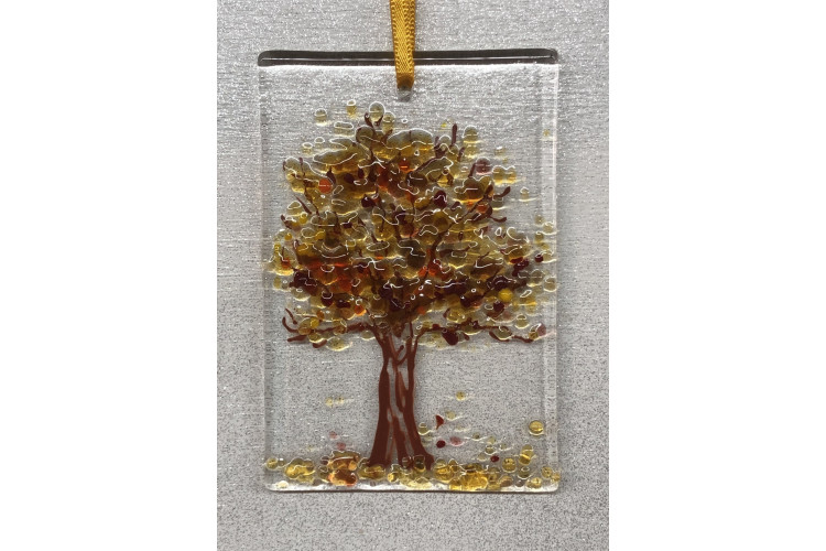 Little Orchard Glass Autumn Tree Suncatcher 