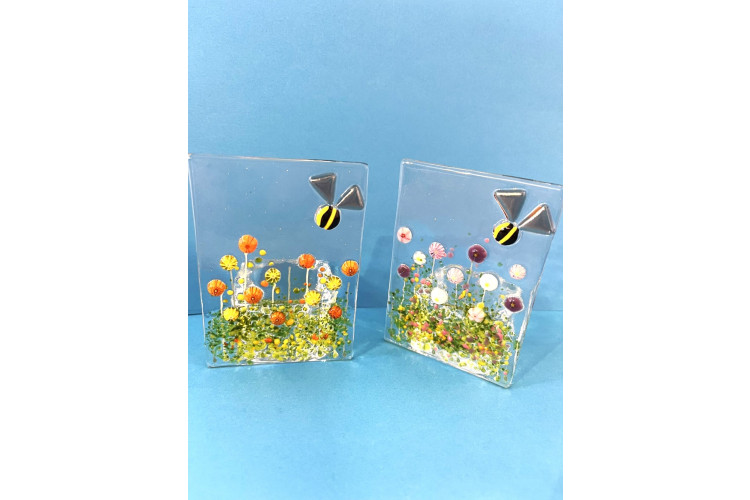 Little Orchard Glass Murrine Bright Bee Tealight