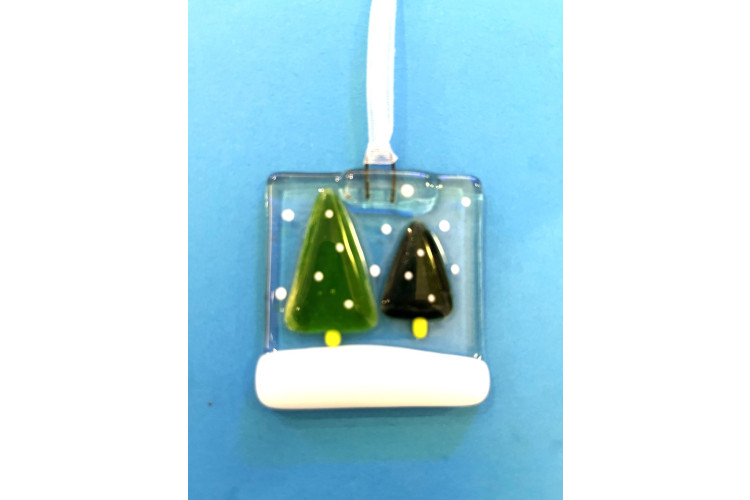 Little Orchard Glass Trees in Snow