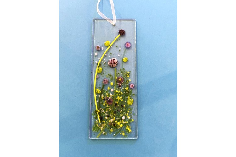 Little Orchard Purple Flowers With Heart Suncatcher