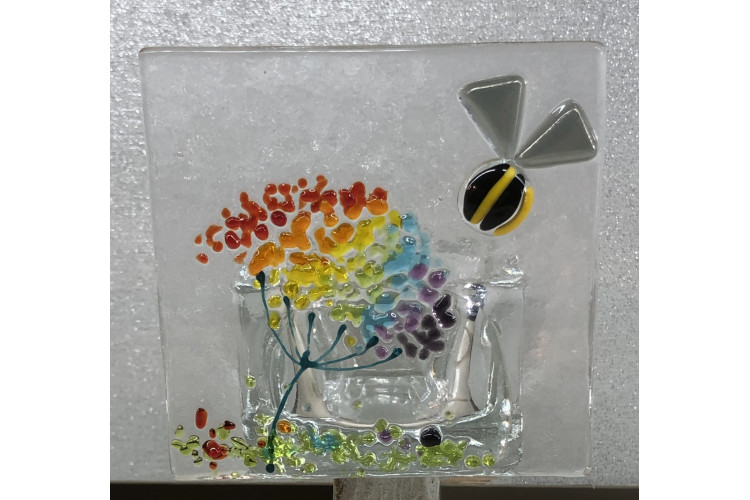 Little Orchard Rainbow Allium and Bee Tealight 