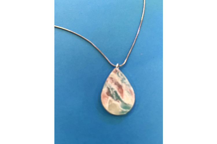 Orange You Cute Design Oval Necklace