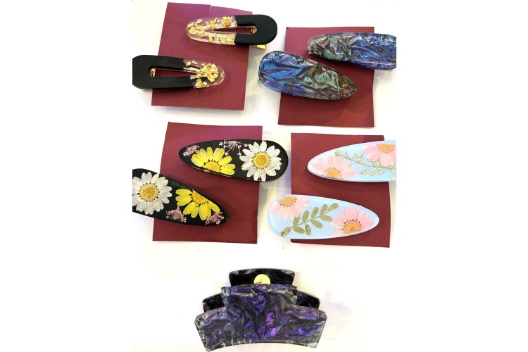 Orange You Cute Designs Hair Slide Set of 2 & Grip