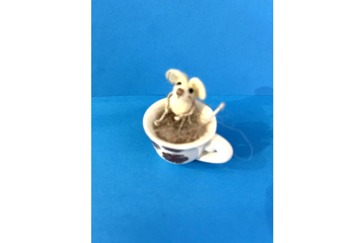 Our Craft Nook Micro Mouse in Teacup with Box