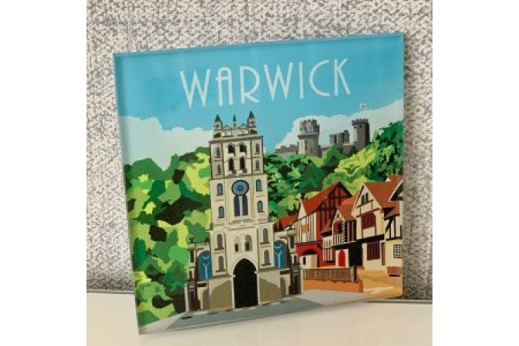 Warwick Retro Glass Coaster