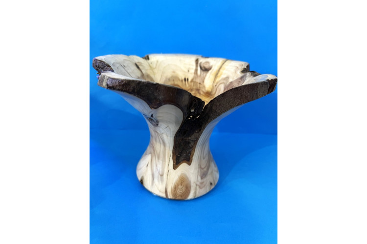 Robert Green Natural Wood Stemmed Bowl