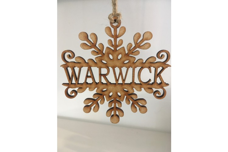Warwick Laser Snowflake with gift bag