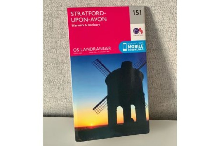 Stratford upon Avon Warwick and Banbury OS Map