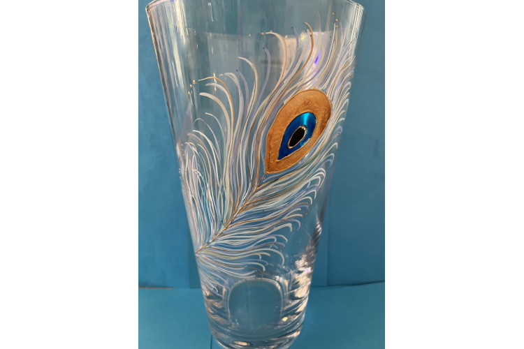 Sweetpea & Bumble Peacock Feather Vase 