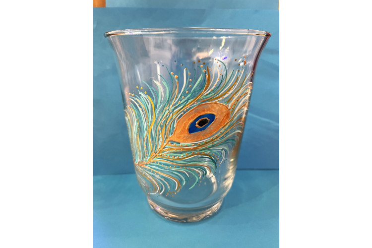 Sweetpea & Bumble Peacock Vase