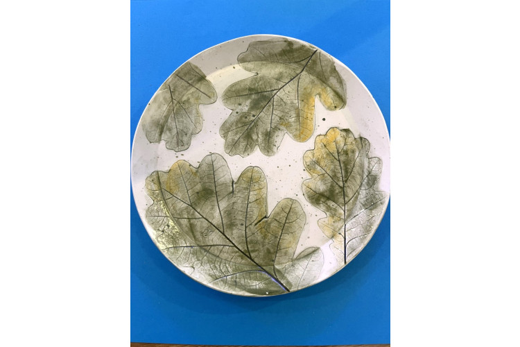 White Willow Art Circular Dish Large