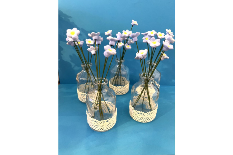 White Willow Art Forget-me-knot Bottle