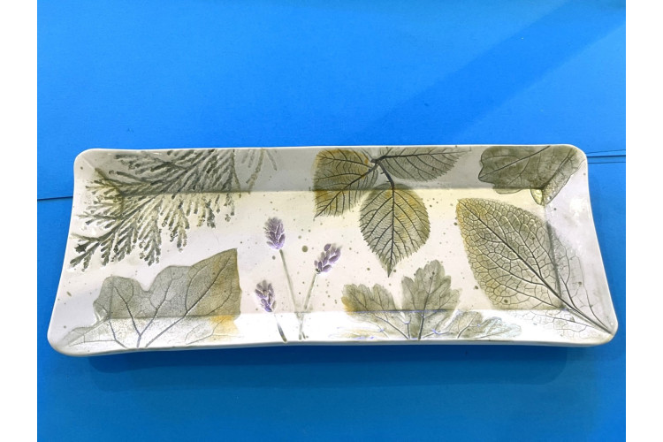 White Willow Art Oblong Dish large